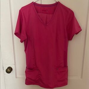 Vibrant Pink V-Neck Women's Top